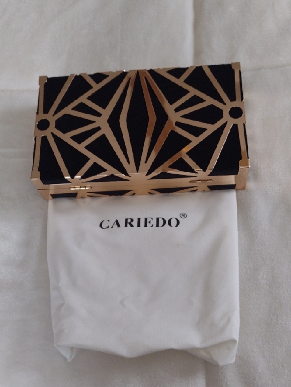 Black & Gold Art Deco Evening Clutch